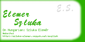 elemer szluka business card